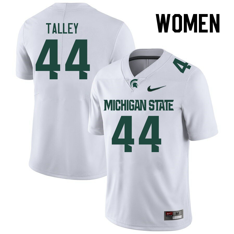 Women #44 Ken Talley Michigan State Spartans College Football Jerseys Stitched-White